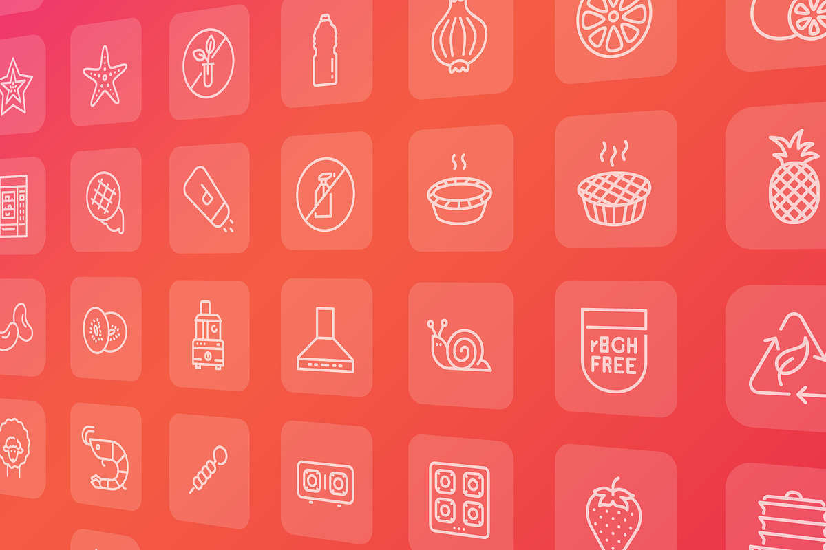 Delicio Pro - Food icons, an Outline Icon by Amogh Design (Photo 8 of 11)