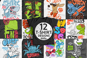 12 Kids t-shirt designs