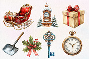 Vintage Christmas Elements Clipart, an Illustration by Dream Creation (Thumbnail 4 of 6)