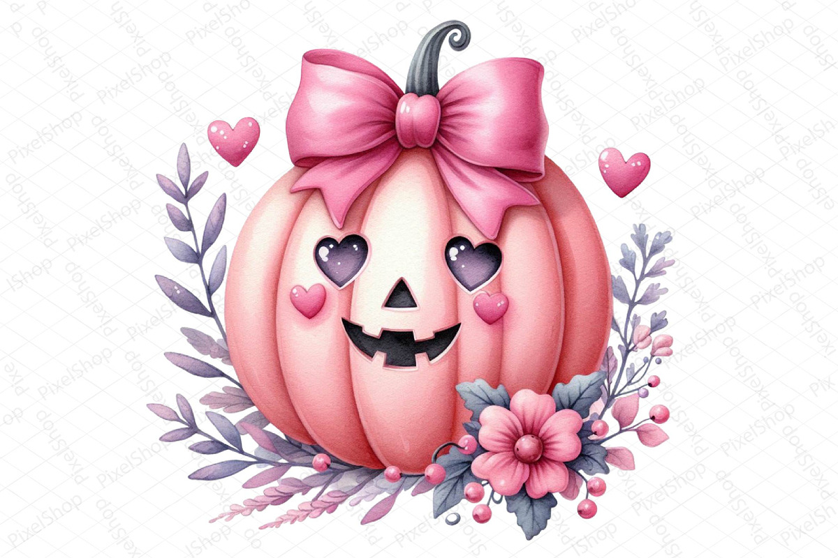 Pink Halloween Clipart, an Illustration by DreamPrint404 (Photo 4 of 5)
