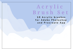 Acrylic Digital Painting Brush Set