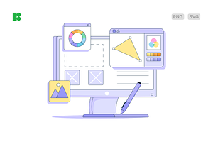 Monitor with web design software