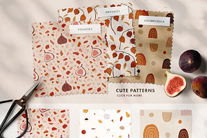 120 Abstract Geometric Autumn Set