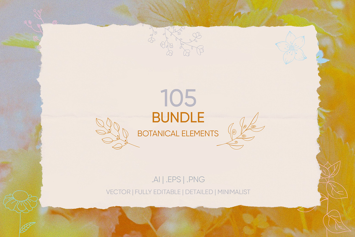 Bundle 105 Vector Botanical Elements, an Illustration by Mariia Kovalchuk (Photo 1 of 6)
