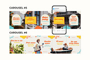 Retro Travel Instagram Carousels, a Social Media Template by Anna Design Studio (Thumbnail 6 of 13)