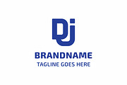 Letters DJ Monogram Connected Logo, a Branding & Logo Template by Pray Art Design Studio (Thumbnail 1 of 2)