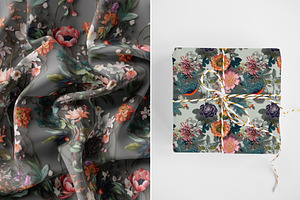 3D Floral Seamless Patterns