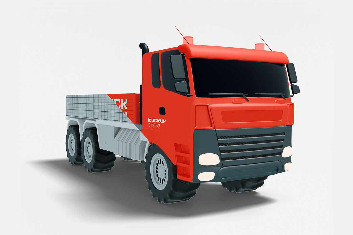 Tipper Truck Mockup, a Household Mockup by Unerispace (Photo 2 of 2)