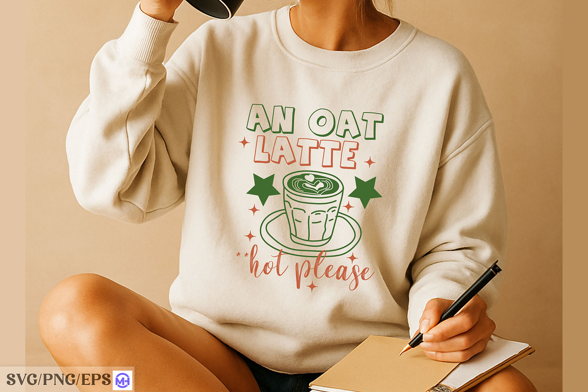 Coffee Oat Latte Hand-drawn PNG SVG, a Graphic by mh_arif (Photo 1 of 4)