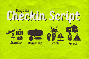 Checkin Script Dingbats -50