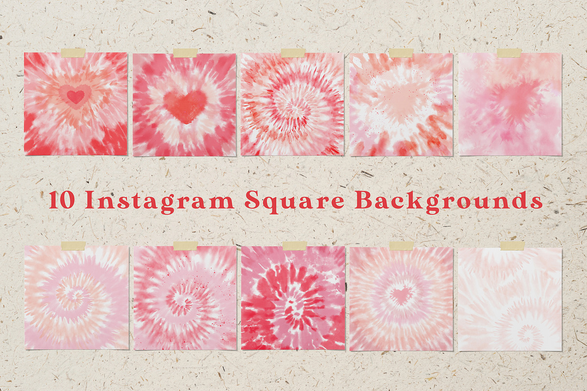 Tie-Dye Valentine's Day Card, a Pattern Graphic by The Gypsy Goddess (Photo 2 of 8)