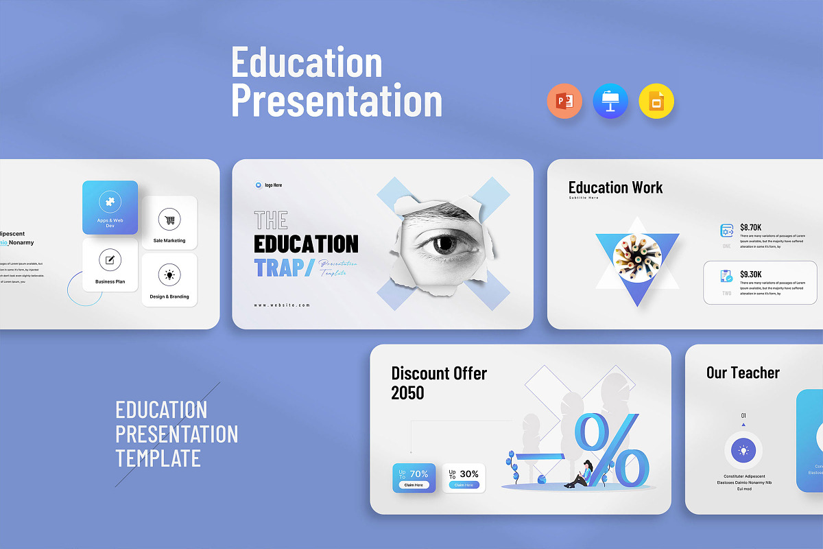 Education Trap Presentation, a Presentation Template by KreateTribe (Photo 1 of 7)