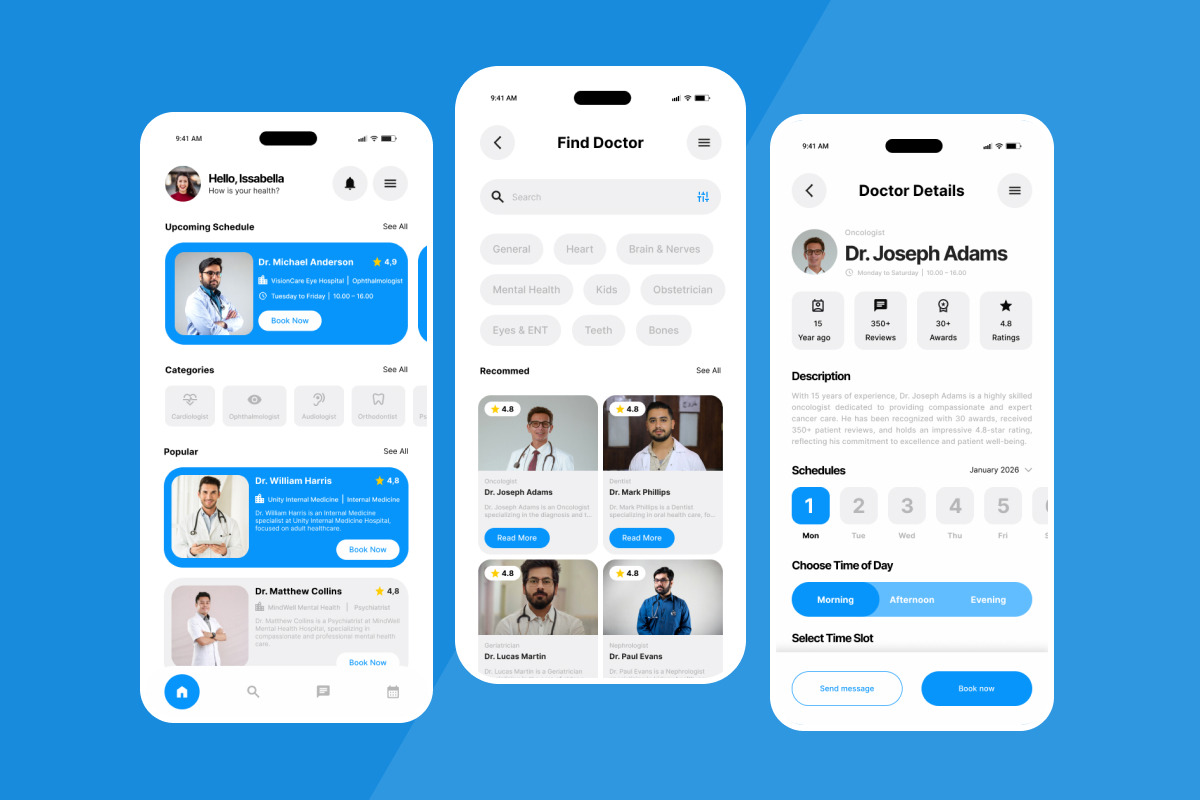 Medico - Online Doctor App Design, an App Template by productype1 (Photo 4 of 5)