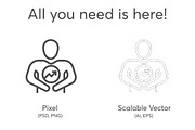 40 Business People Icons, an Outline Icon by kucingklawu (Thumbnail 2 of 5)
