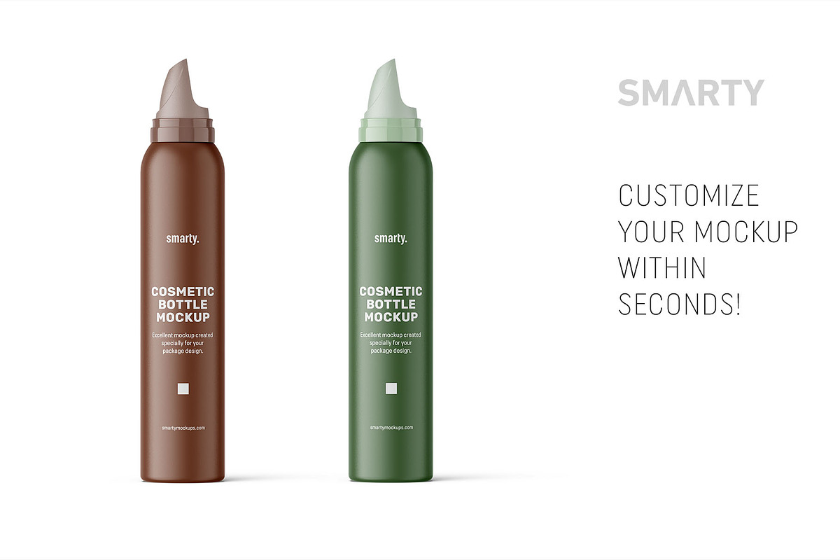 Matte cosmetic bottle mockup, a Packaging Mockup by Smarty Mockups (Photo 3 of 5)