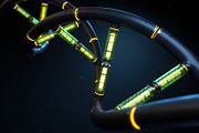 Artificial DNA strand, a Healthcare Illustration by iLexx (Thumbnail 1 of 4)
