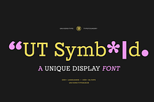 UT Symbold - A Unique Display Font