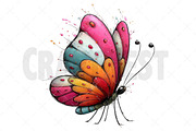 Whimsical Summer Butterfly Clipart, an Illustration by Craft Nest (Thumbnail 10 of 12)