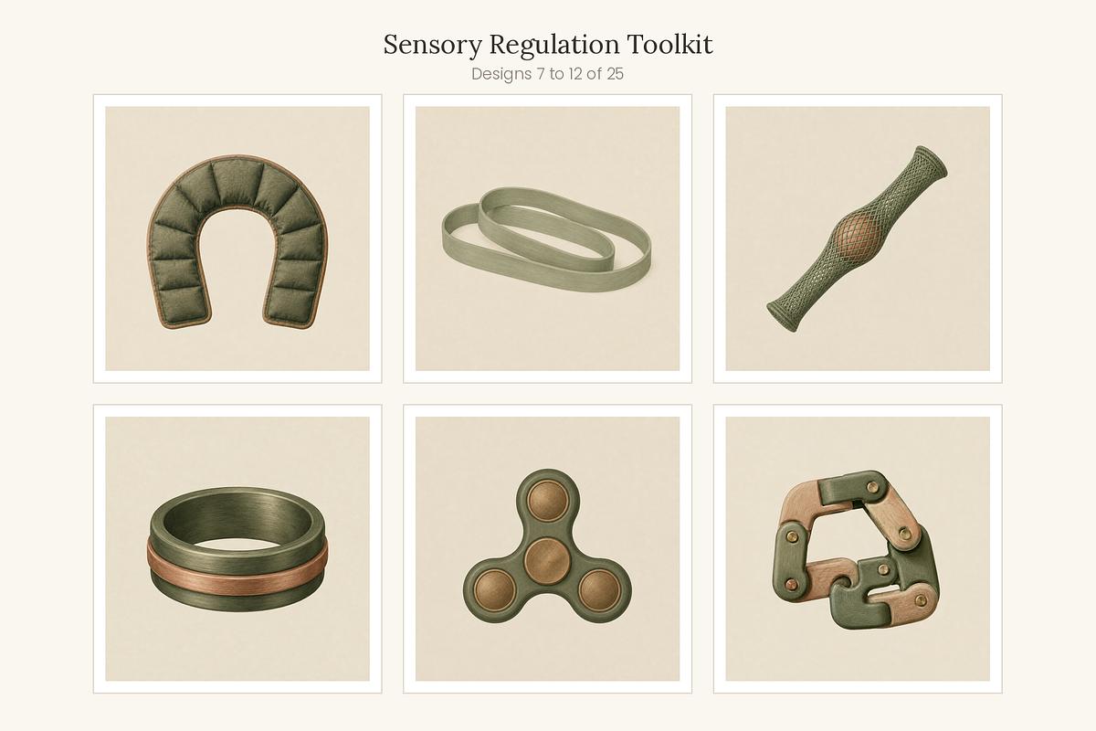 Sensory Tools Clip Art, Set of 25, an Education Illustration by LanternkinStudio (Photo 7 of 14)