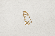 Minimalist Praying Hands Logo, a Branding & Logo Template by Luxury Logos (Thumbnail 3 of 4)