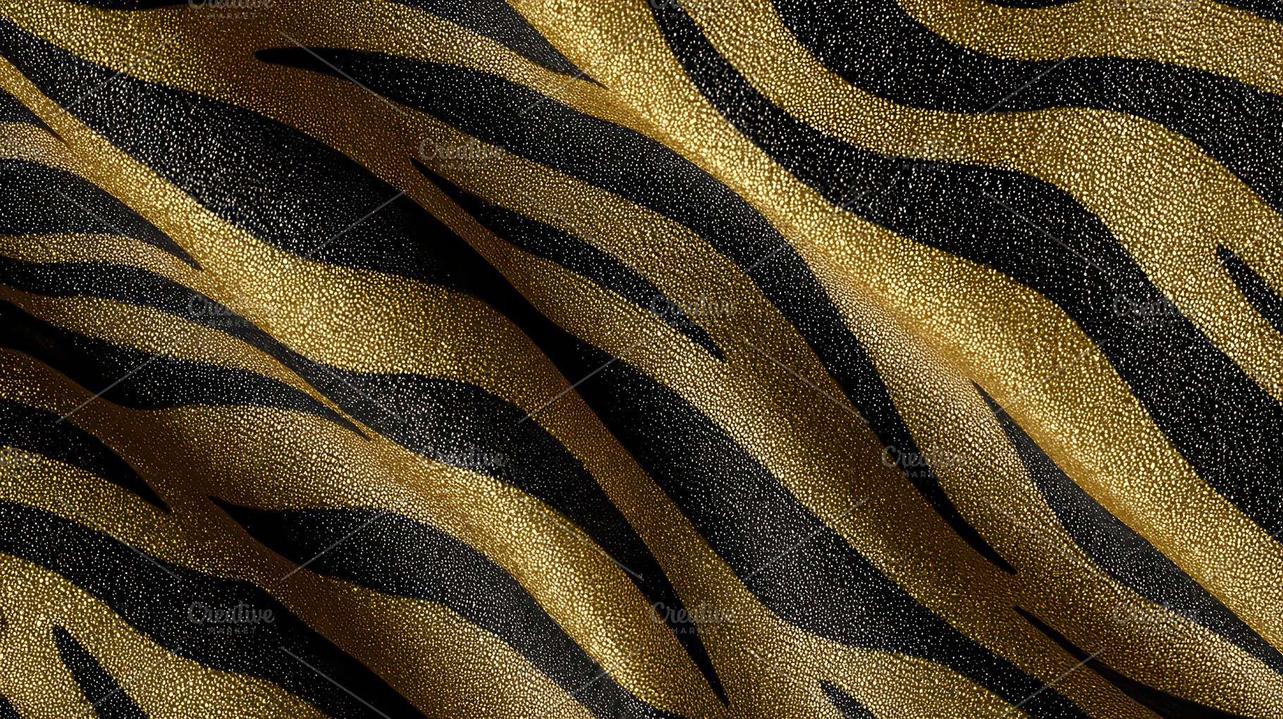 Black and gold tiger stripe pattern, a Photo by Pavel_design