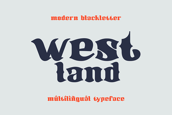 Westland blackletter font preview 8