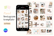 Pastel Instagram Post Canva Template, a Social Media Template by Hellohastore (Thumbnail 1 of 9)