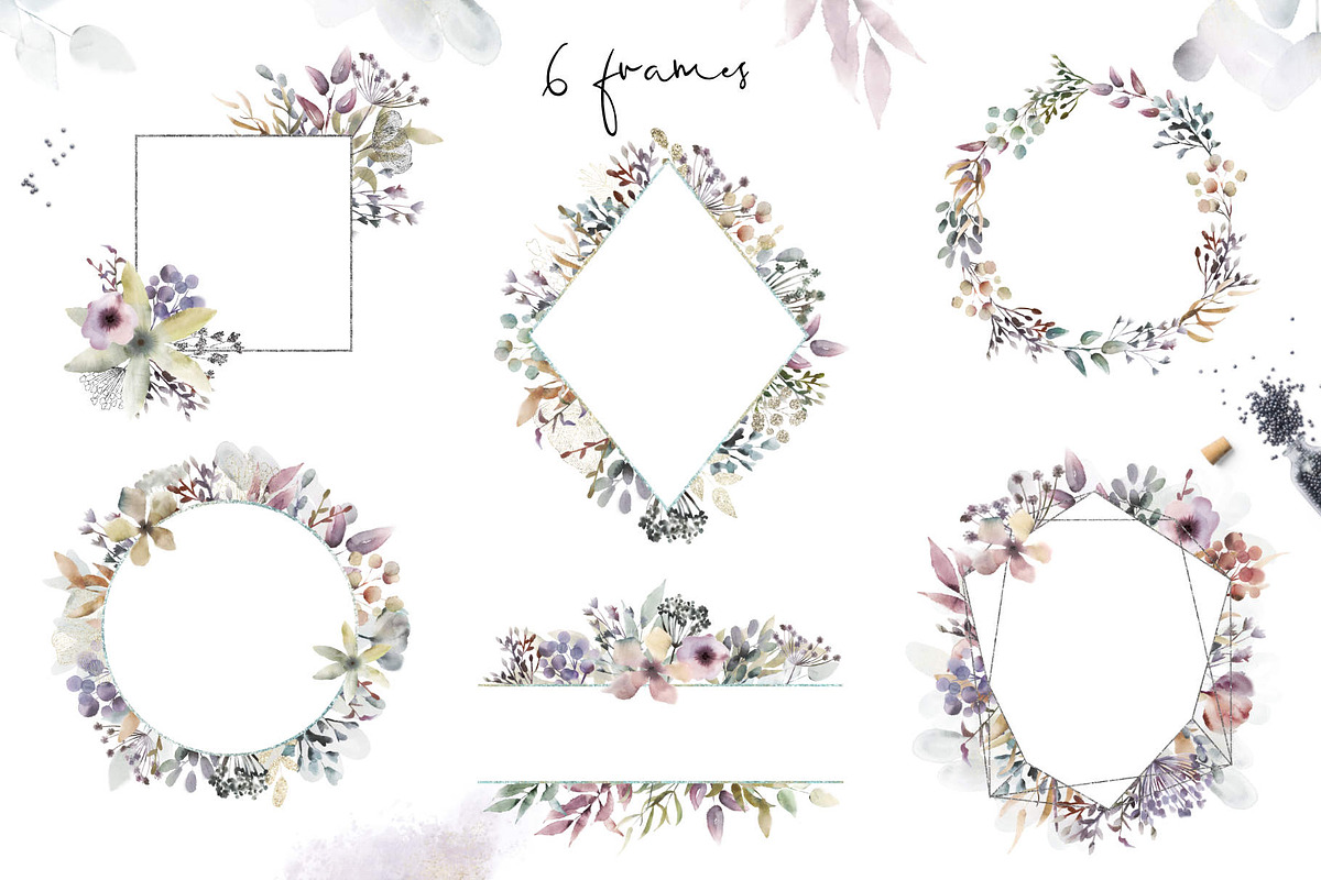 Loose floral & gold glitter, an Illustration by marie dricot (Photo 9 of 21)