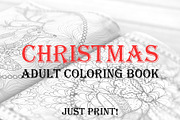 Christmas Adult Coloring Book, a Decorative Illustration by ilonitta (Thumbnail 1 of 8)