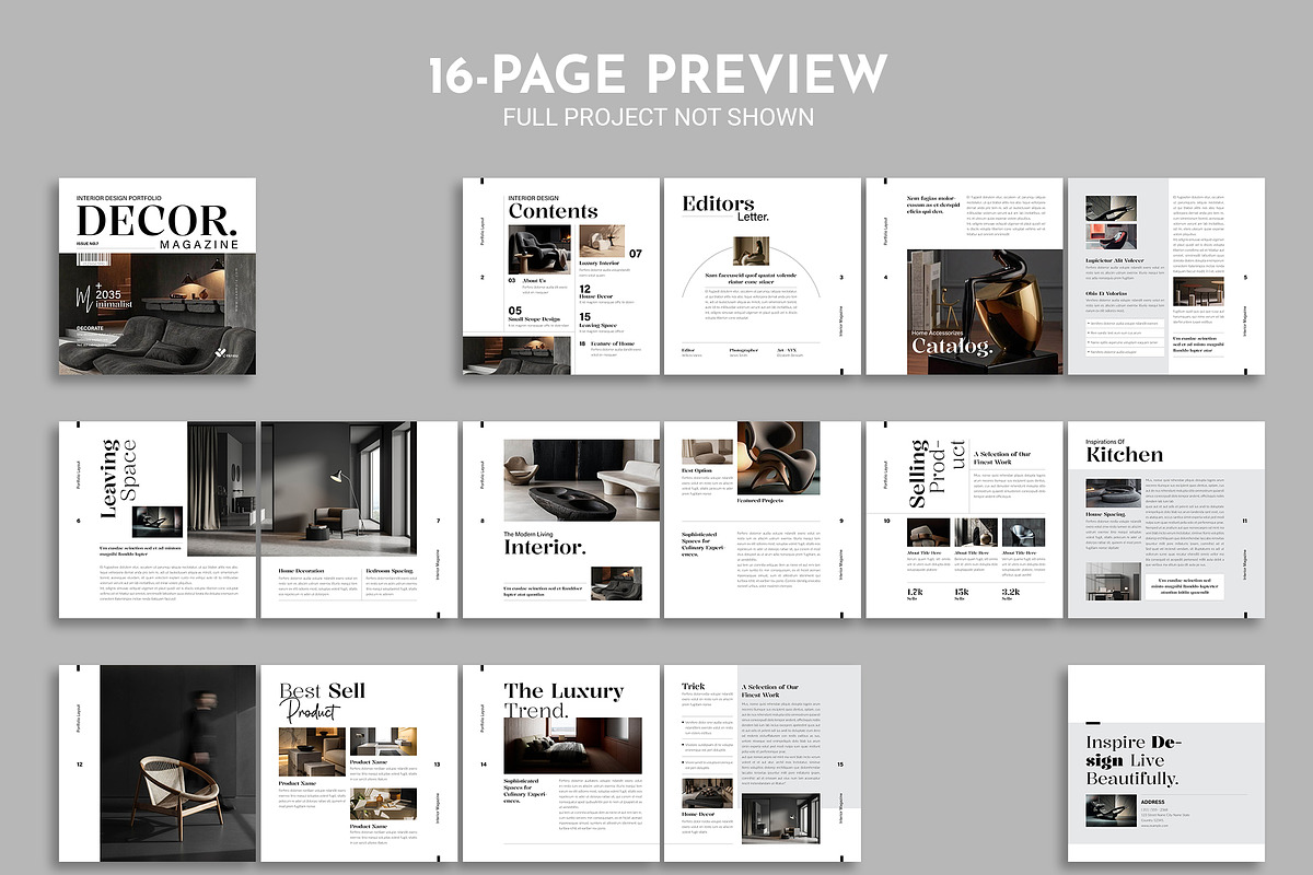 Square Interior Design Magazine, a Magazine Template by Spark_Creative (Photo 16 of 16)