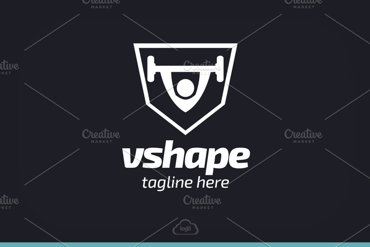 Vshape Gym Logo Template, a Branding & Logo Template by Logo Heaven (Photo 5 of 5)