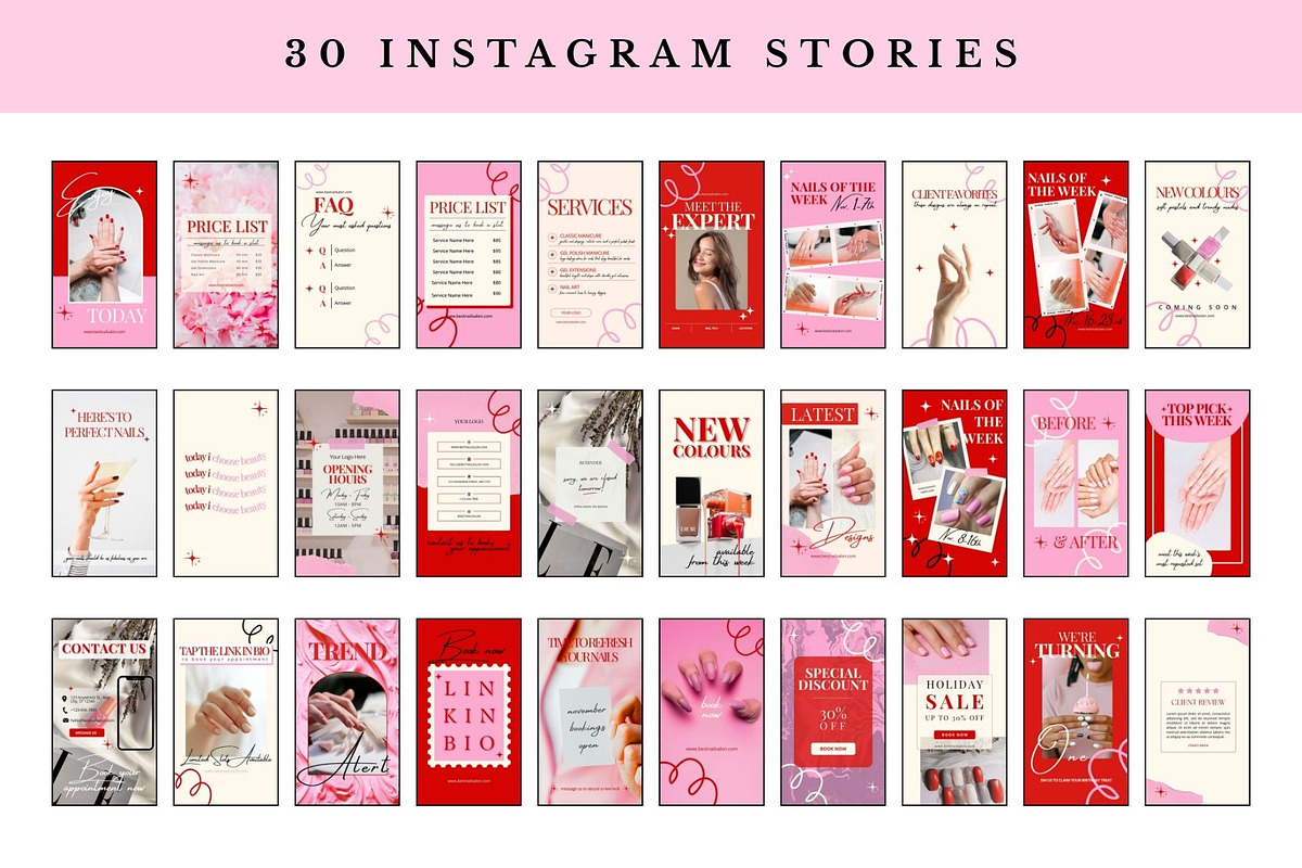 Nail Salon Social Media Templates preview 5