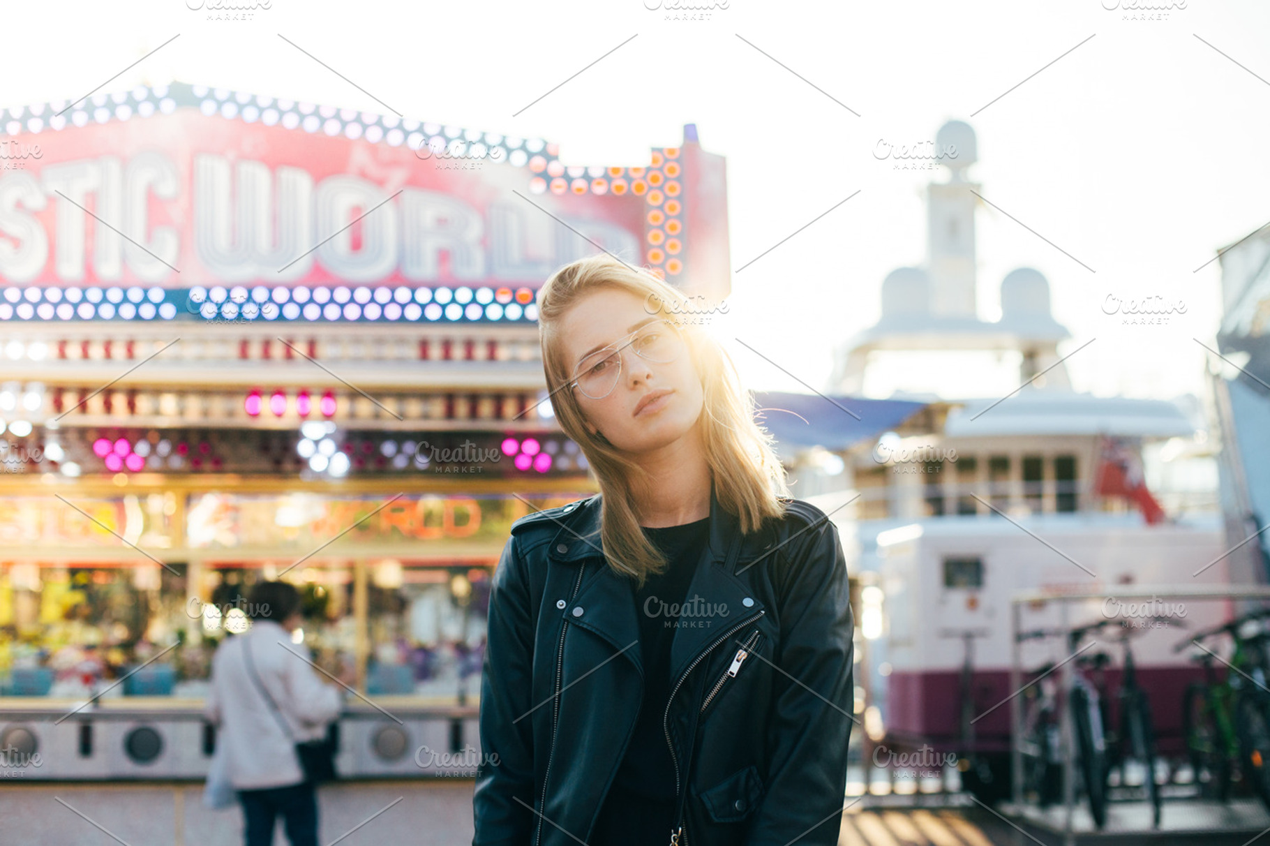 Model at carnival festival fair featuring girl, woman, and person, a Beauty & Fashion Photo by DeRepente