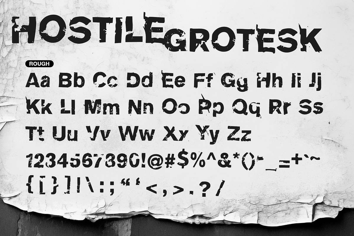 Hostile Grotesk - A Brutal Typeface, a Sans Serif Font by twentytwo media co. (Photo 3 of 5)