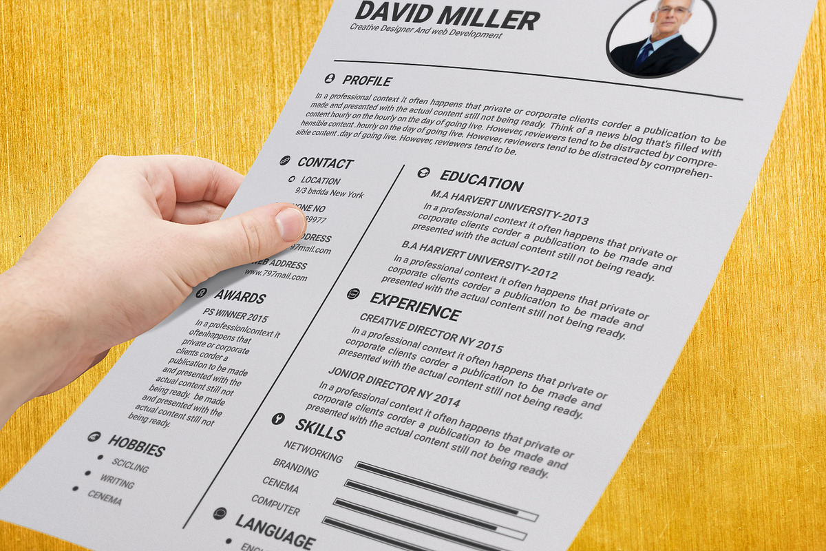 Resume Template | CV + Cover Letter, a Resume Template by designvillage (Photo 7 of 13)