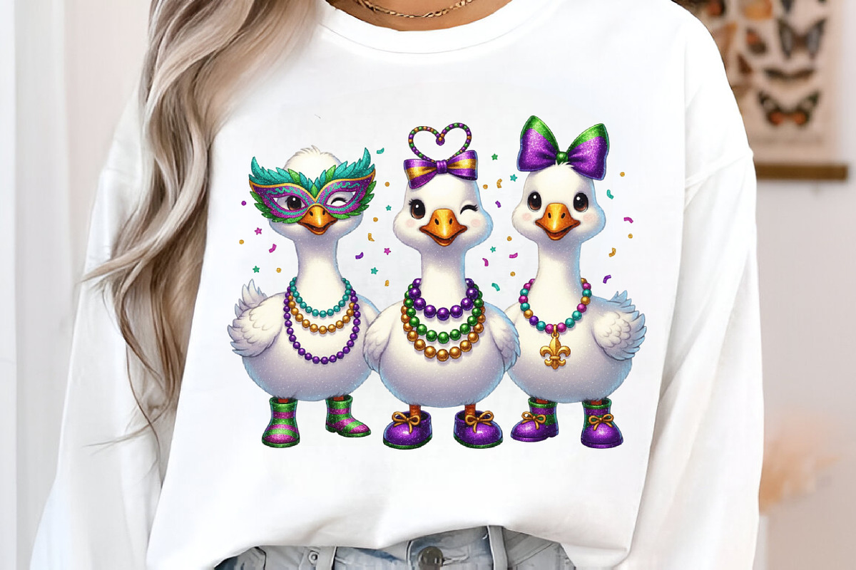 Funny Coquette Goose Mardi Gras, an Illustration by designcity5 (Photo 2 of 9)