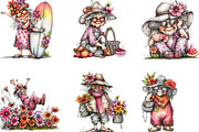 Summer Funny Grandma Clipart, an Illustration by Designking (Thumbnail 2 of 5)