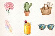 Watercolor Summer Clipart, an Illustration by Libby Wishes (Thumbnail 6 of 8)