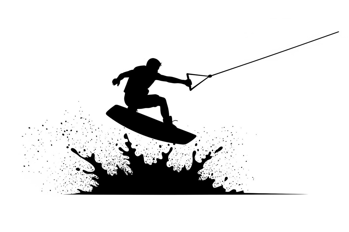 Water Ski Silhouette Vector Bundle, an Illustration by Designs_River (Photo 44 of 51)