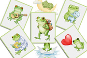 Frog Nursery Clipart Sublimation, an Illustration by Creative Art (Thumbnail 9 of 10)