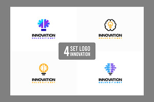 Set of modern creative innovation