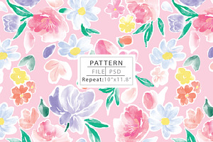 Water colour floral print