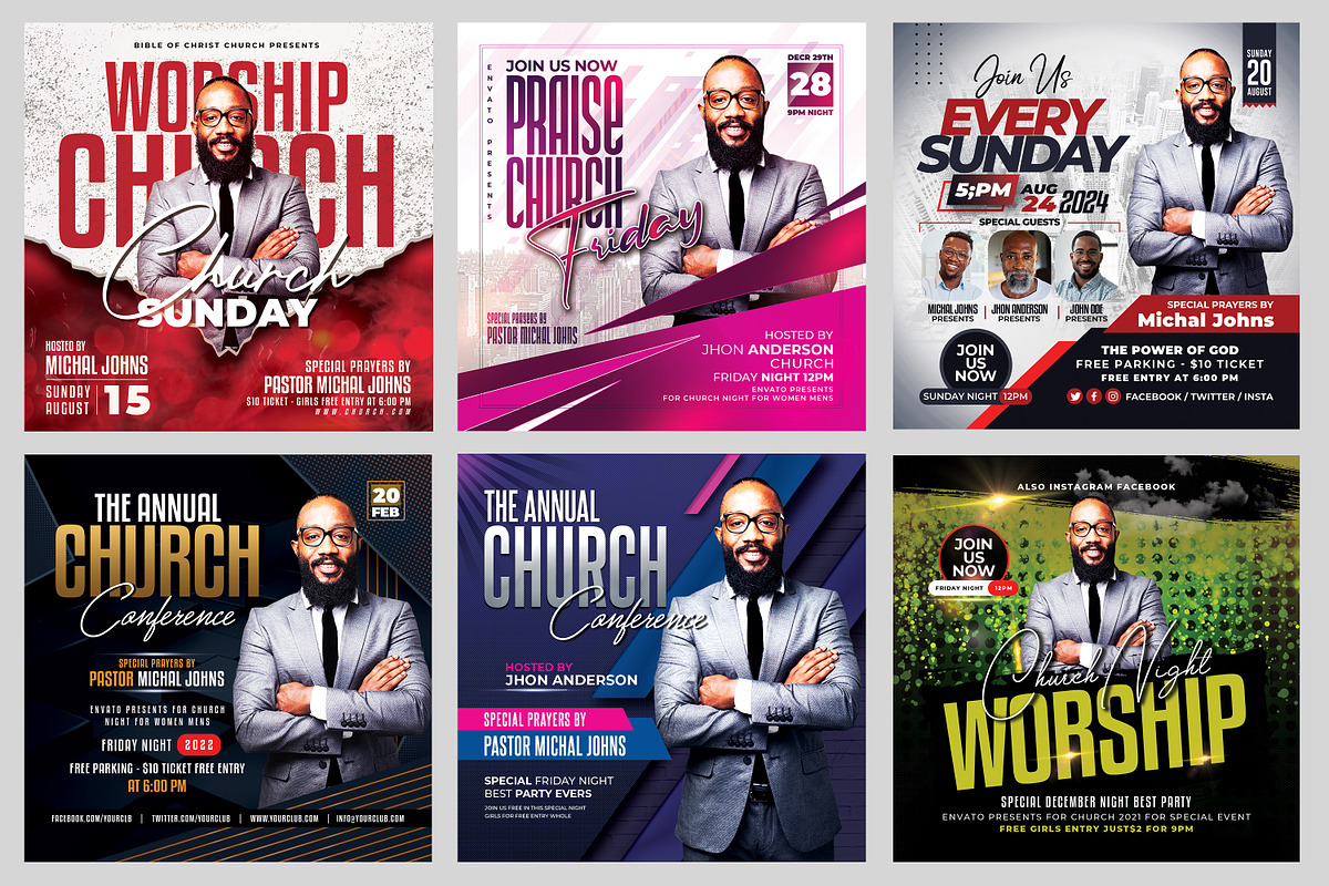 New-200 Church Flyers Bundle, a Flyer Template by AfzaalGraphics (Photo 17 of 41)