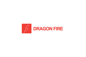 Minimalist dragon fire logo power, an Object Illustration by LogosDen