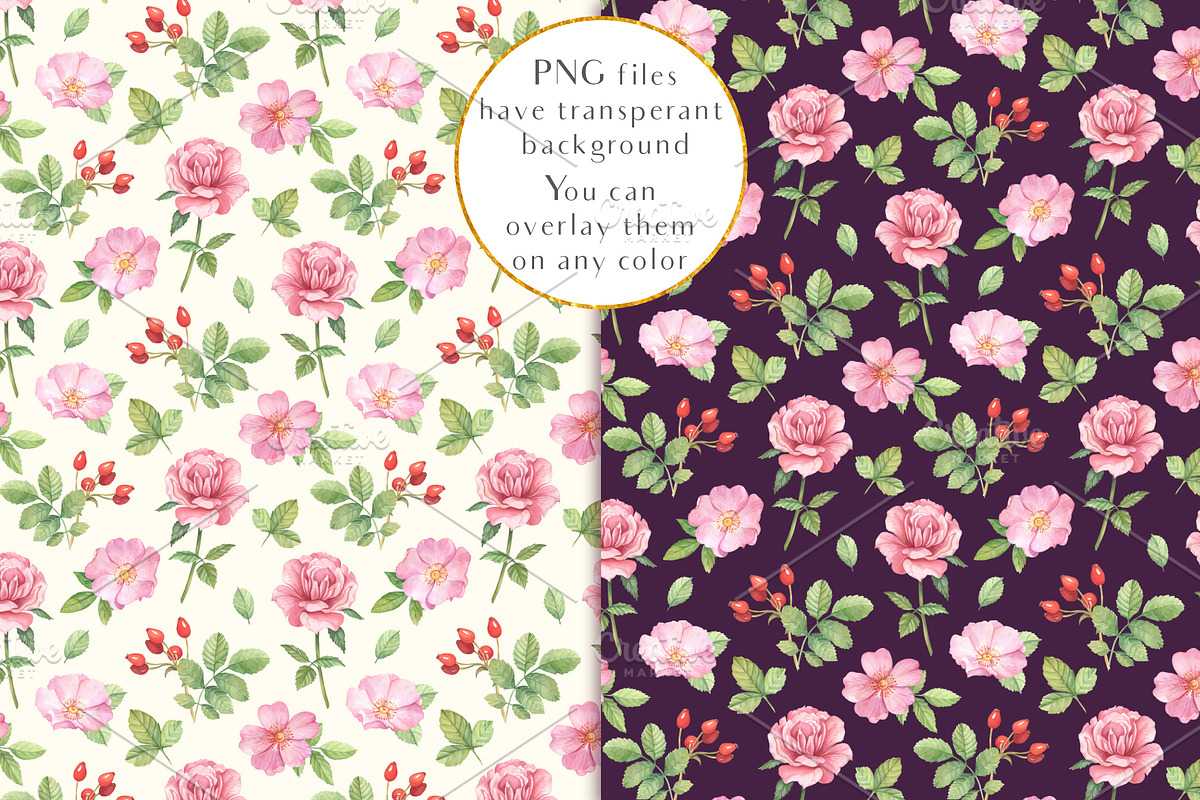 Seamless Roses Patterns, a Pattern Graphic by Irina Diasli (Photo 6 of 6)