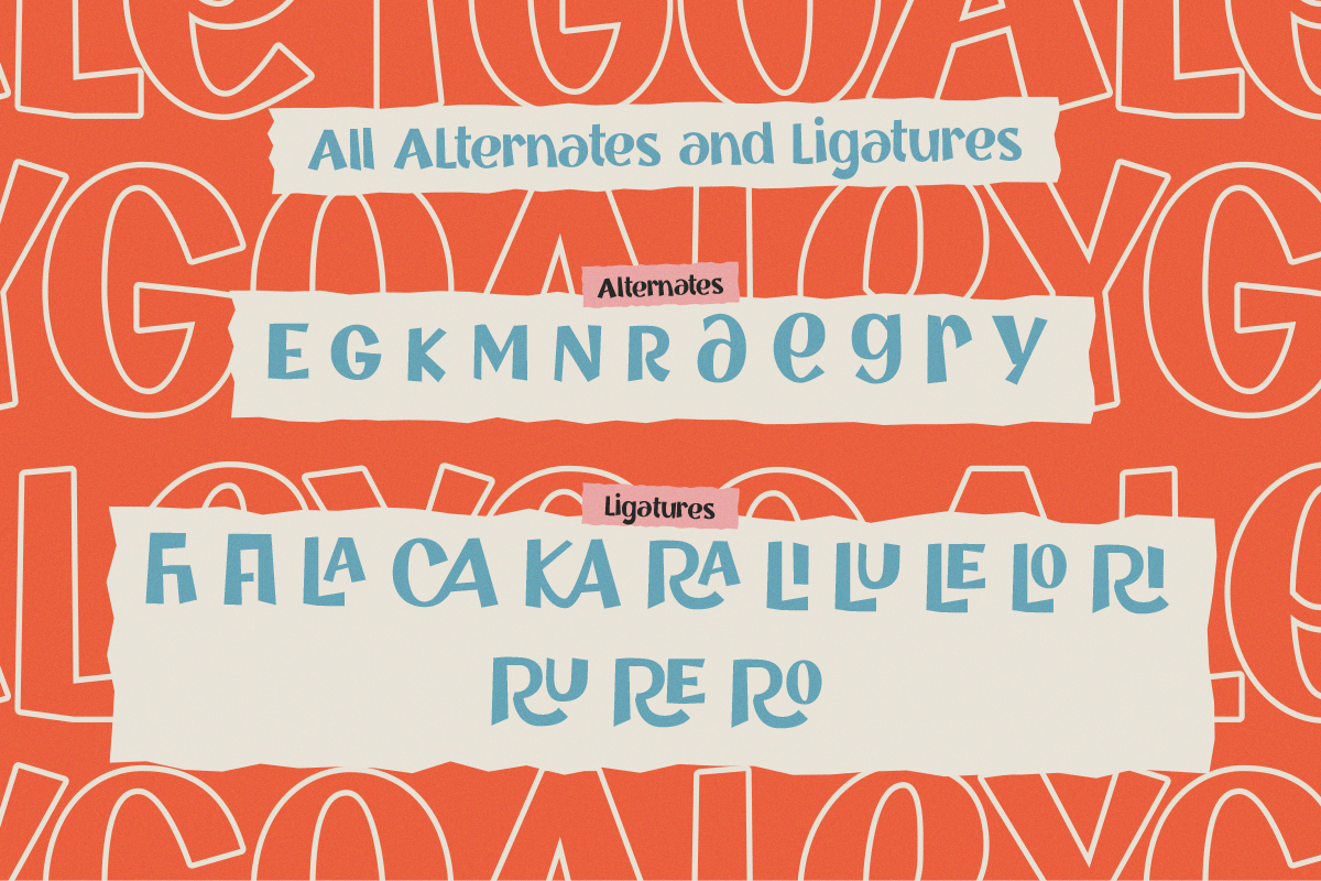 Aleygo - Playful Bold Display, a Handwritten Font by Pandeka Studio (Photo 7 of 9)