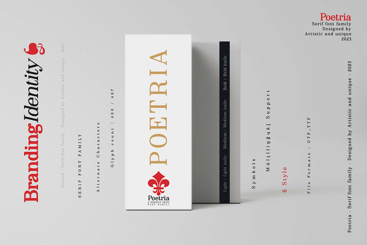 Poetria - Serif Font Family, a Serif Font by Artistic & Unique (Photo 7 of 15)