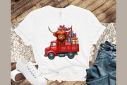 Christmas Gift Box Highland Cow PNG, an Illustration by Sublimation Artist (Thumbnail 6 of 9)