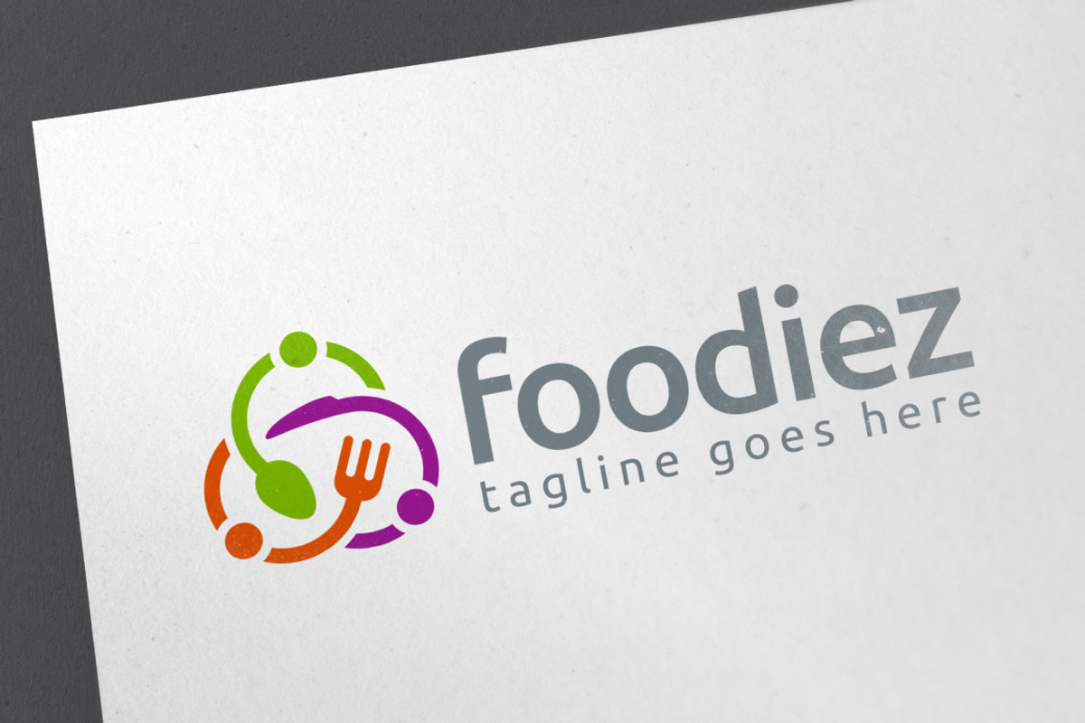 Foodiez Logo Template, a Branding & Logo Template by emotions76 (Photo 1 of 3)
