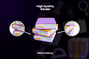 Stationery 3D Icon, an Object Graphic by Artnivora.Std (Thumbnail 2 of 4)